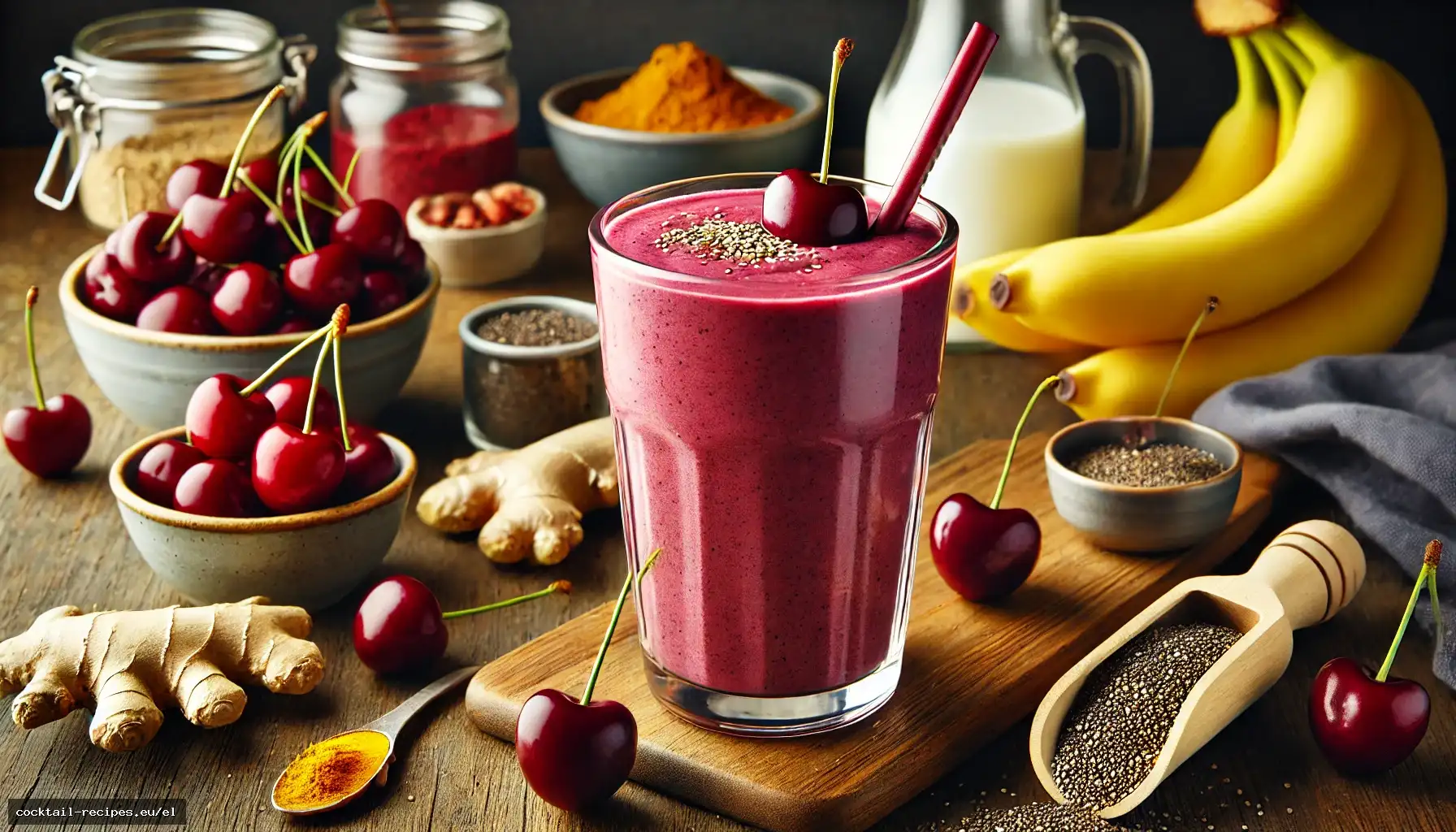Αντιφλεγμονώδες Smoothie με Κεράσι και Τζίντζερ