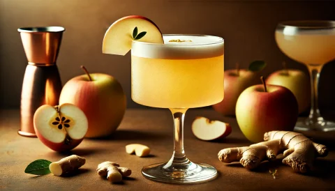 Mocktail Sour Pomme Gingembre