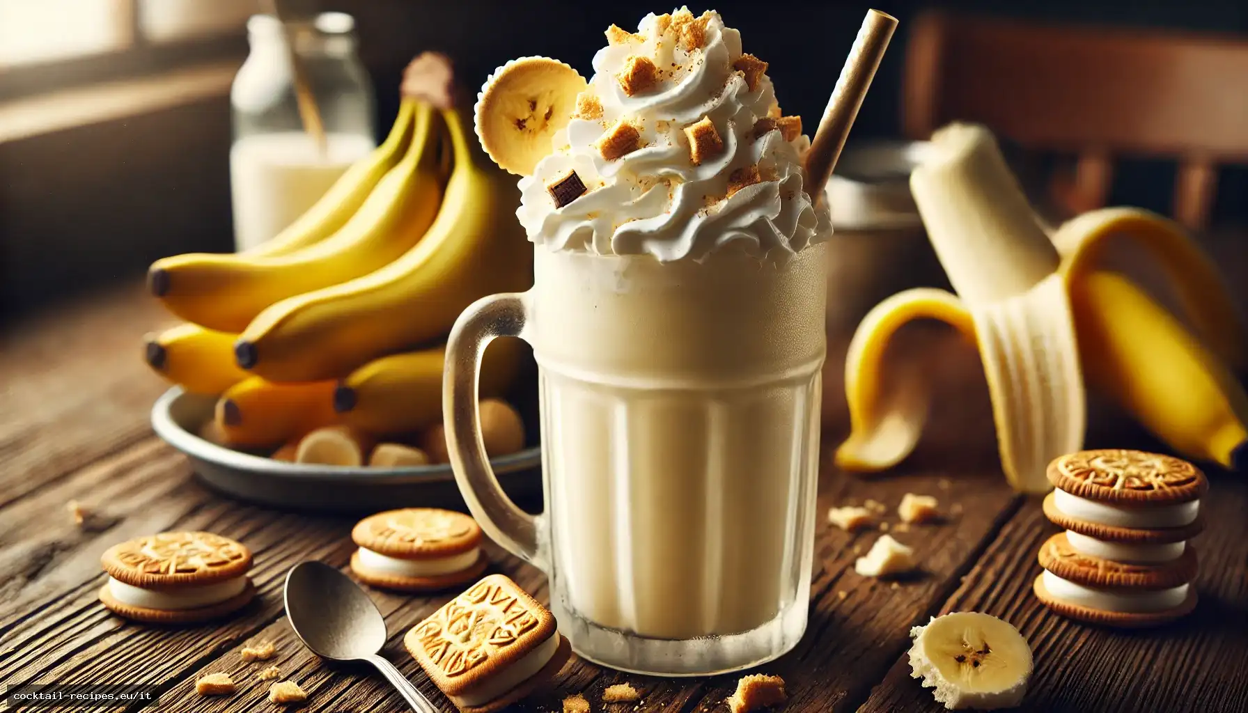 Milkshake alla Torta di Crema alla Banana