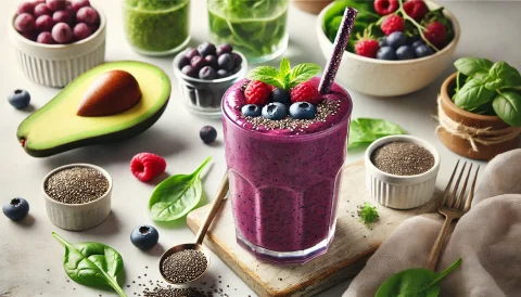 Berry-Avocado Brain Boost Smoothie