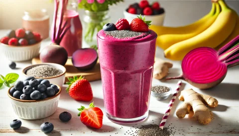 Berry Beet Ginger Boost Smoothie