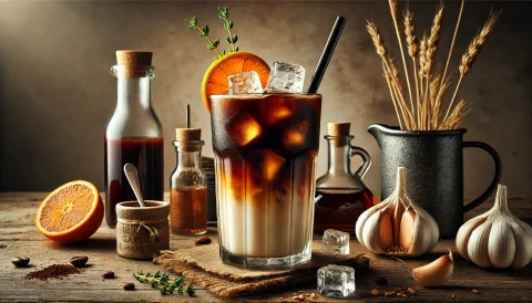 Black Garlic & Maple Iced Coffee