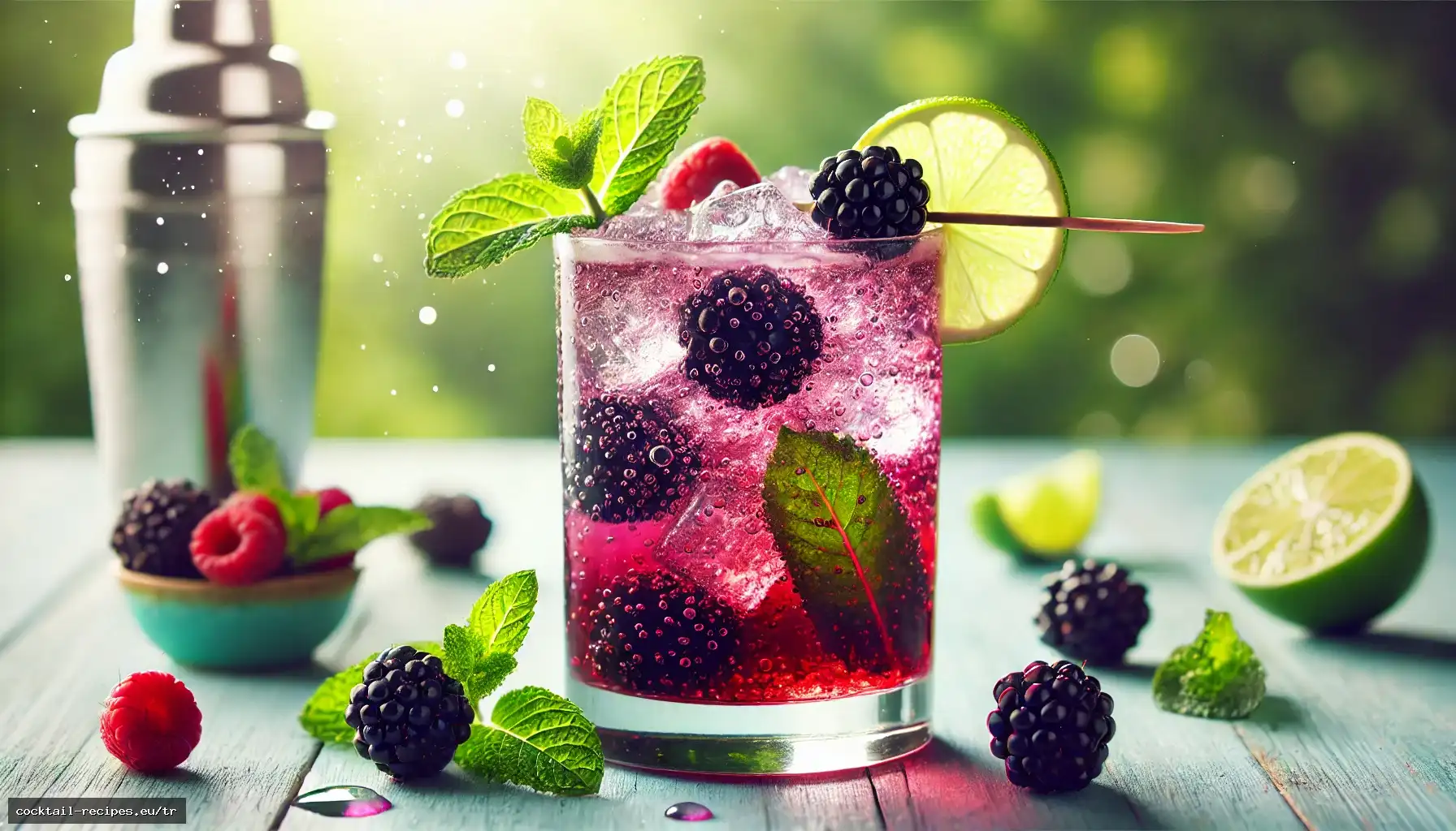 Böğürtlenli Mojito Mocktail