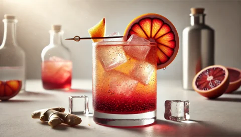 Blood Orange and Ginger Spritzer