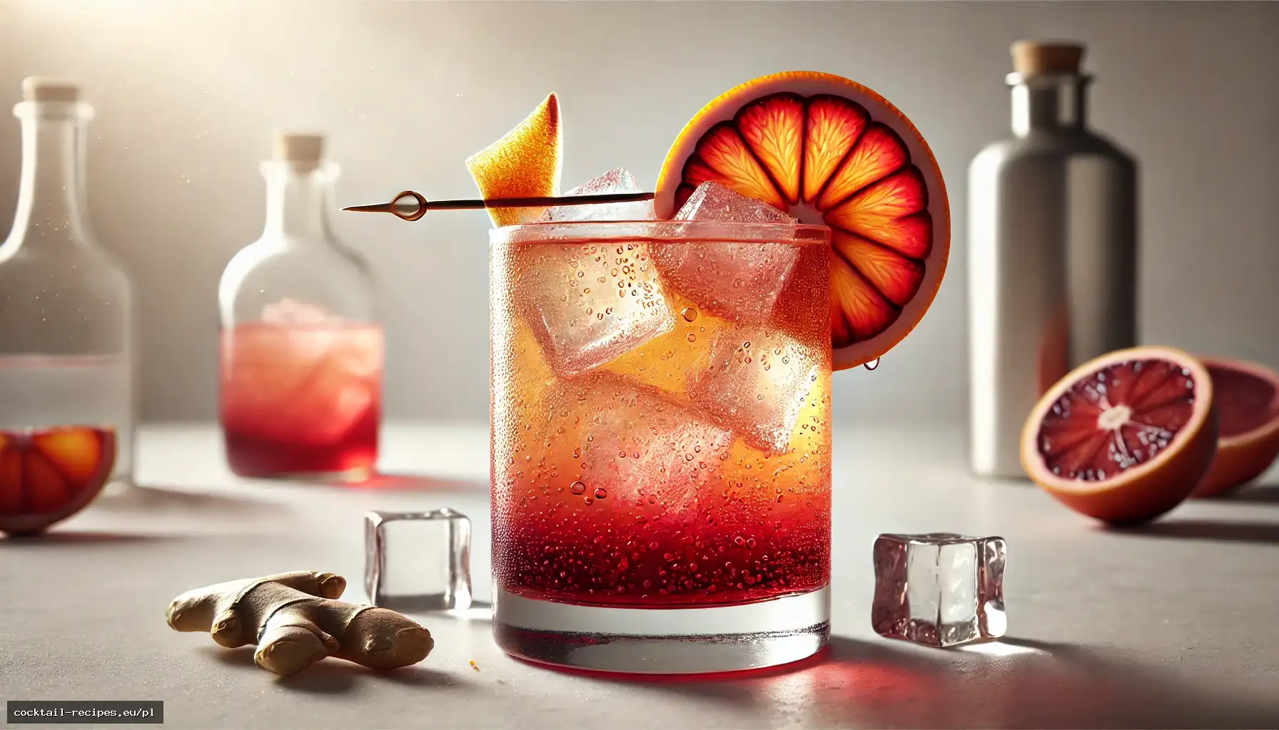 Spritzer z Czerwonej Pomarańczy i Imbiru