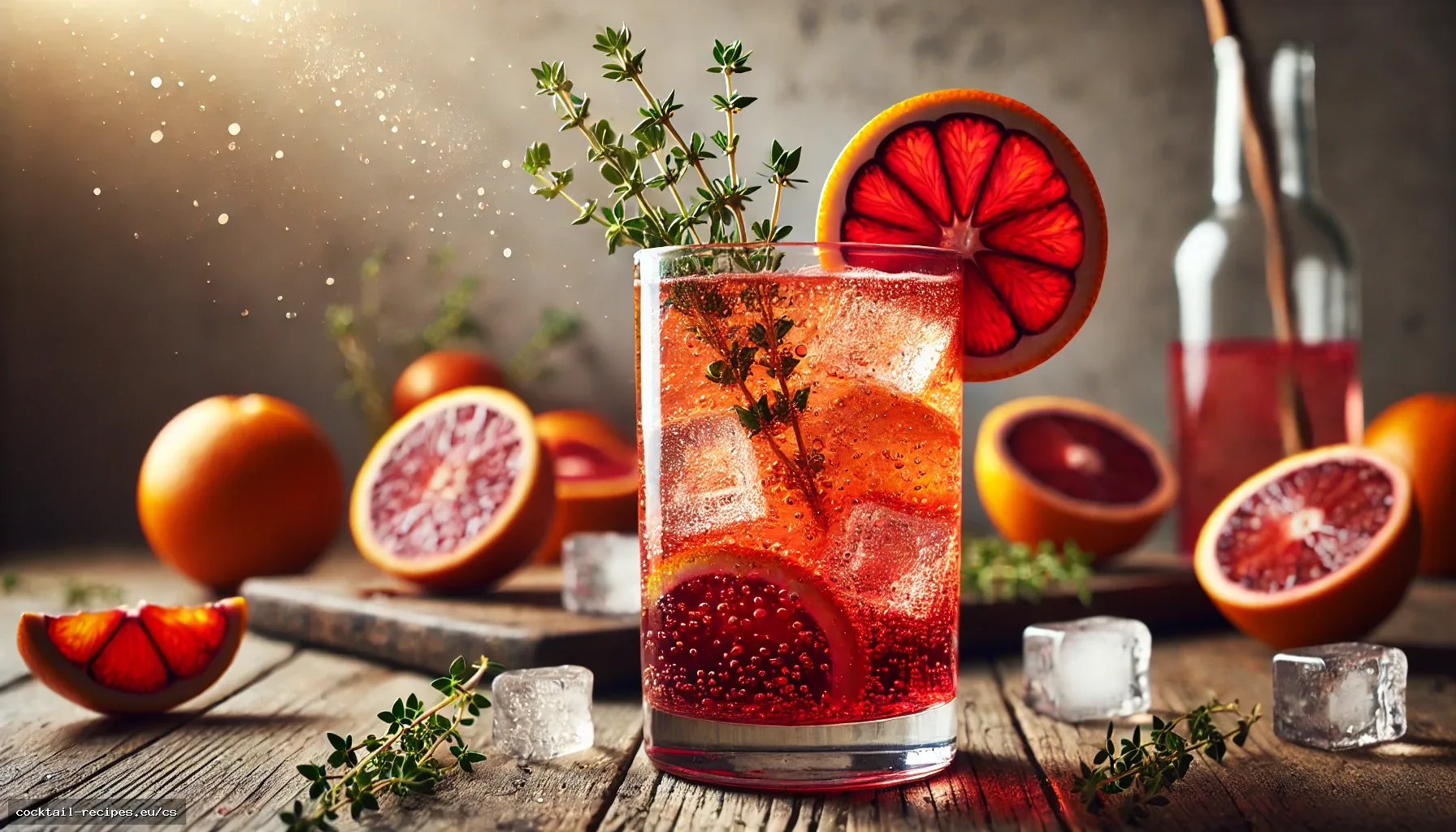 Spritzer z krvepořádkové pomeranče a tymiánu