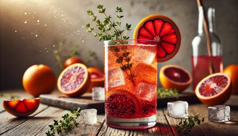 Spritzer de Laranja Sanguínea e Tomilho