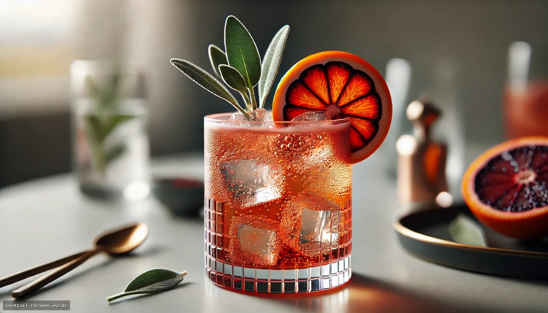 Blodappelsin & Salvie Spritzer