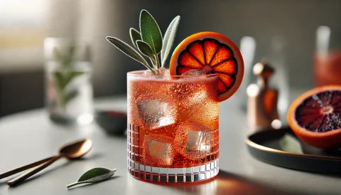 Blutorangen-Salbei-Spritz