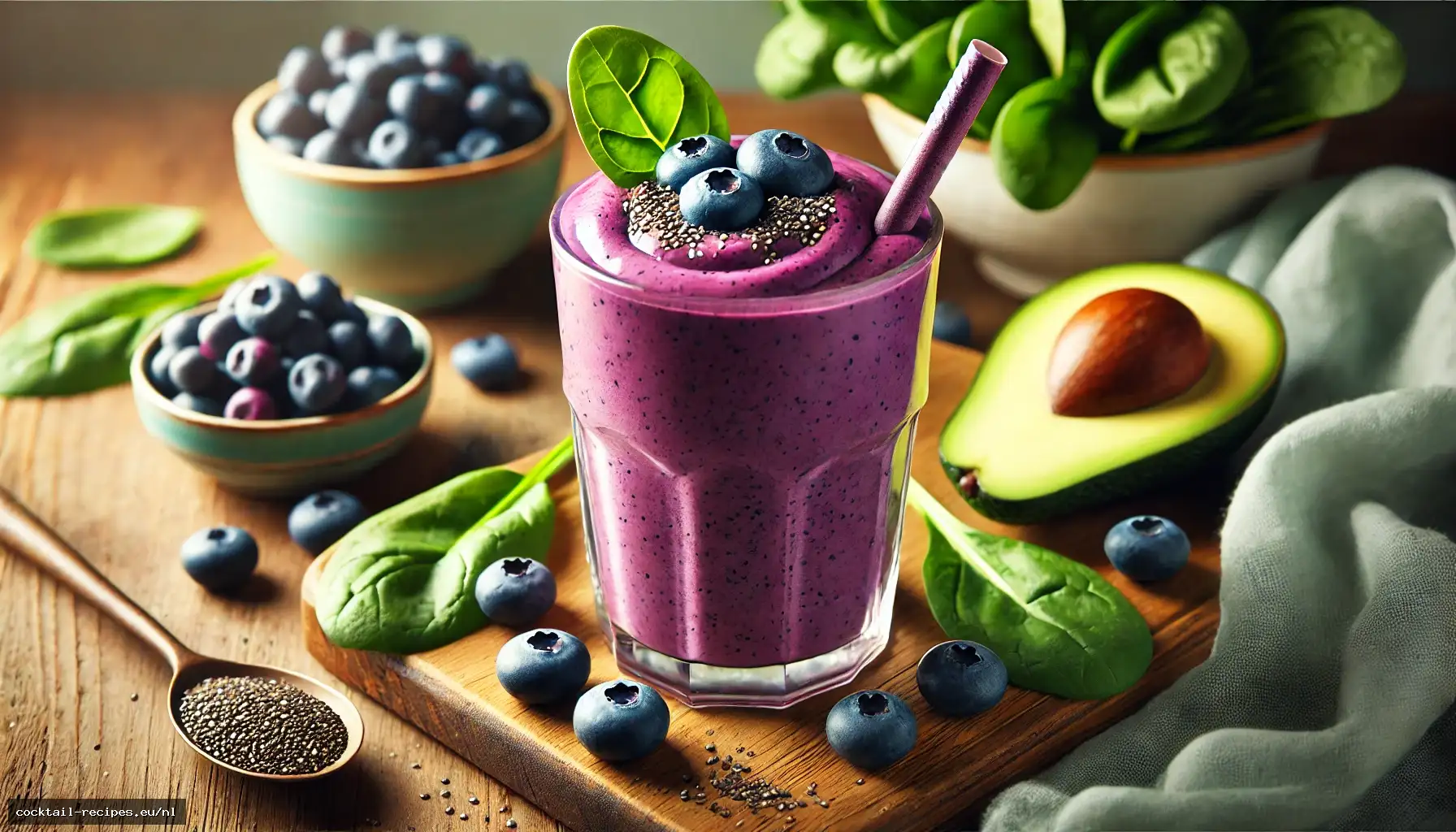 Bosbessen Avocado Spinazie Smoothie