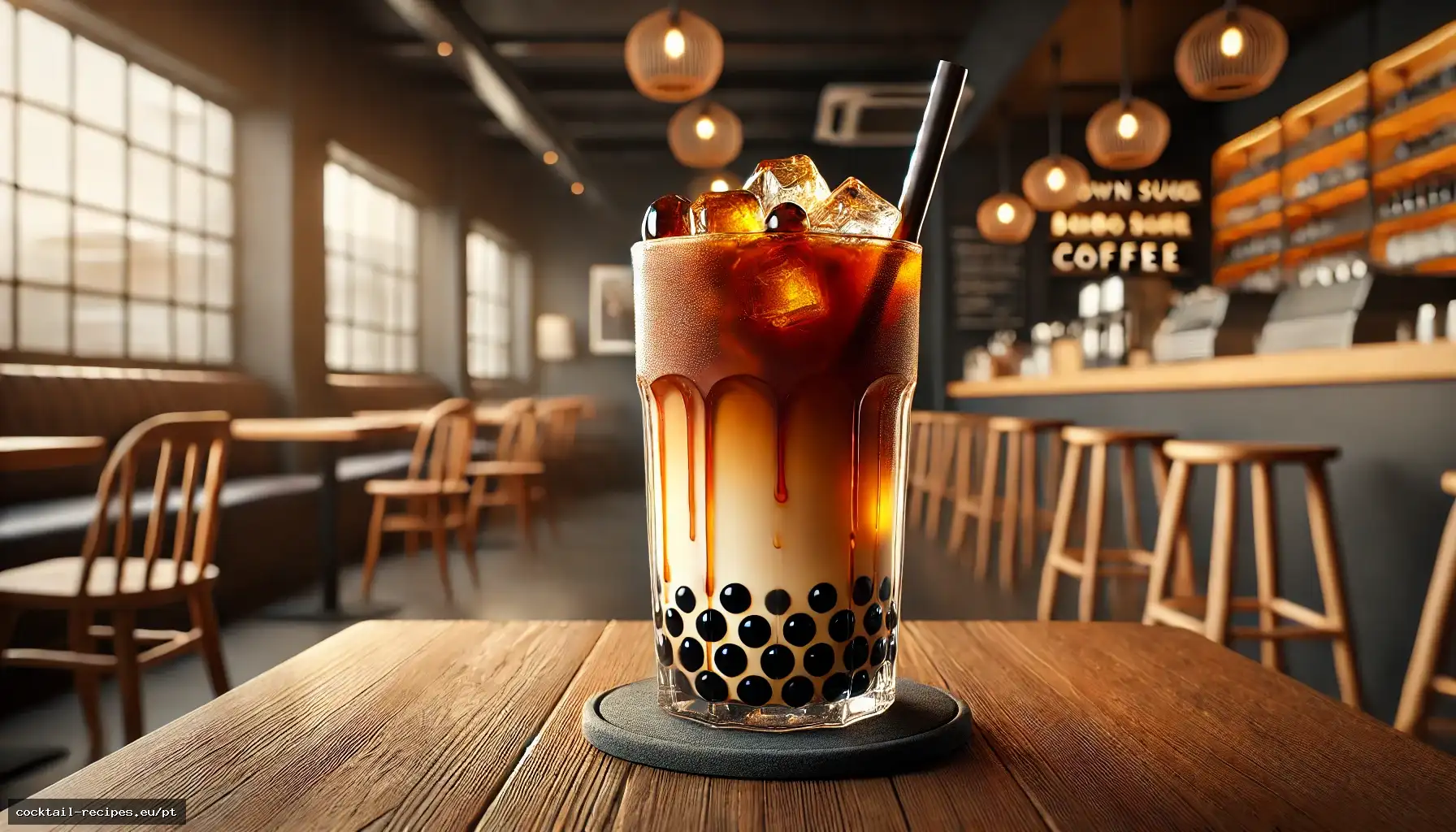 Café Boba com Açúcar Mascavado