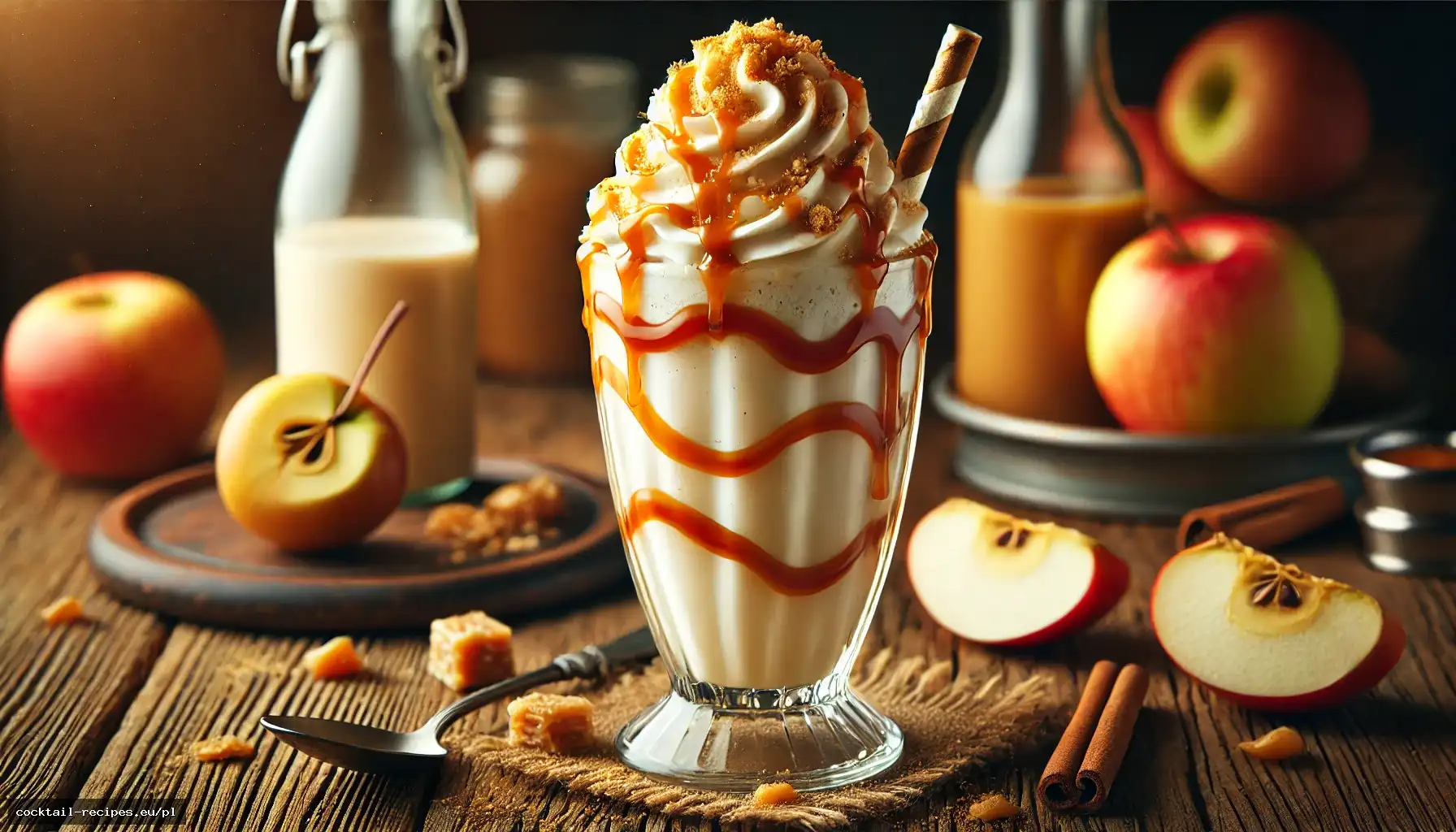 Karmelowy Milkshake Szarlotkowy