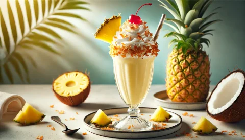 Karamellisierter Ananas- & Kokosmilch-Milchshake