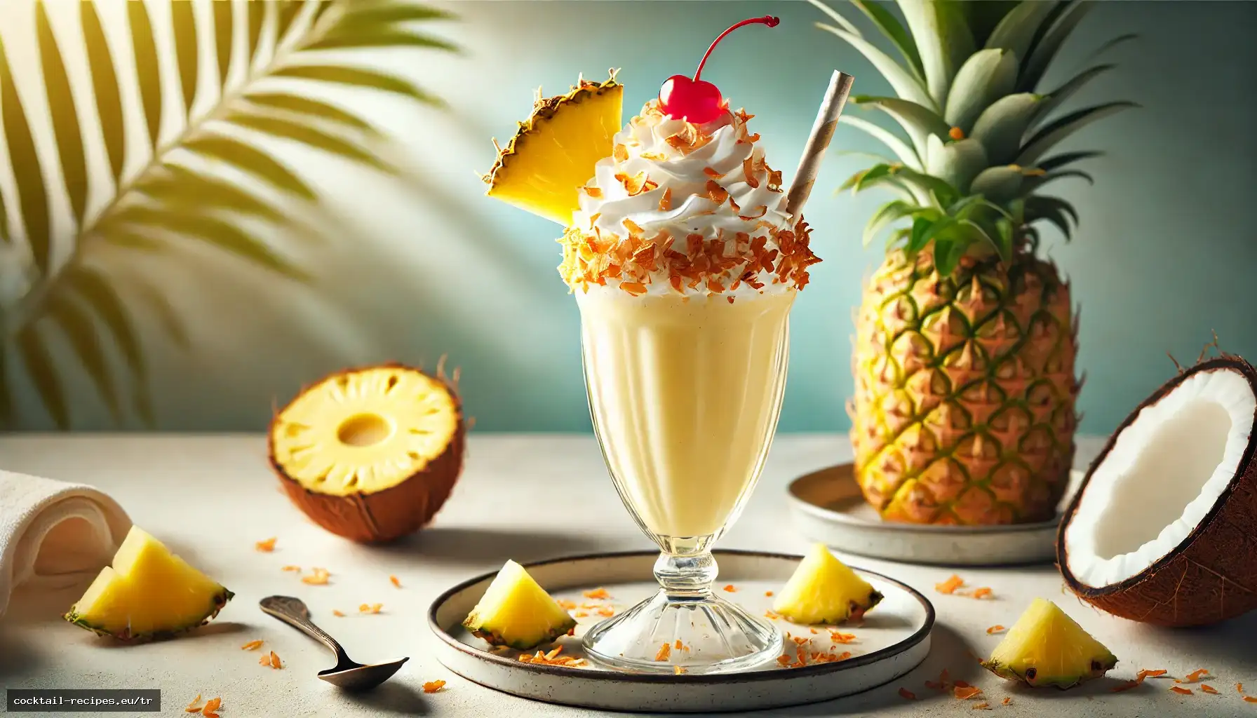 Karamelize Ananas ve Hindistan Cevizi Sütlü Milkshake