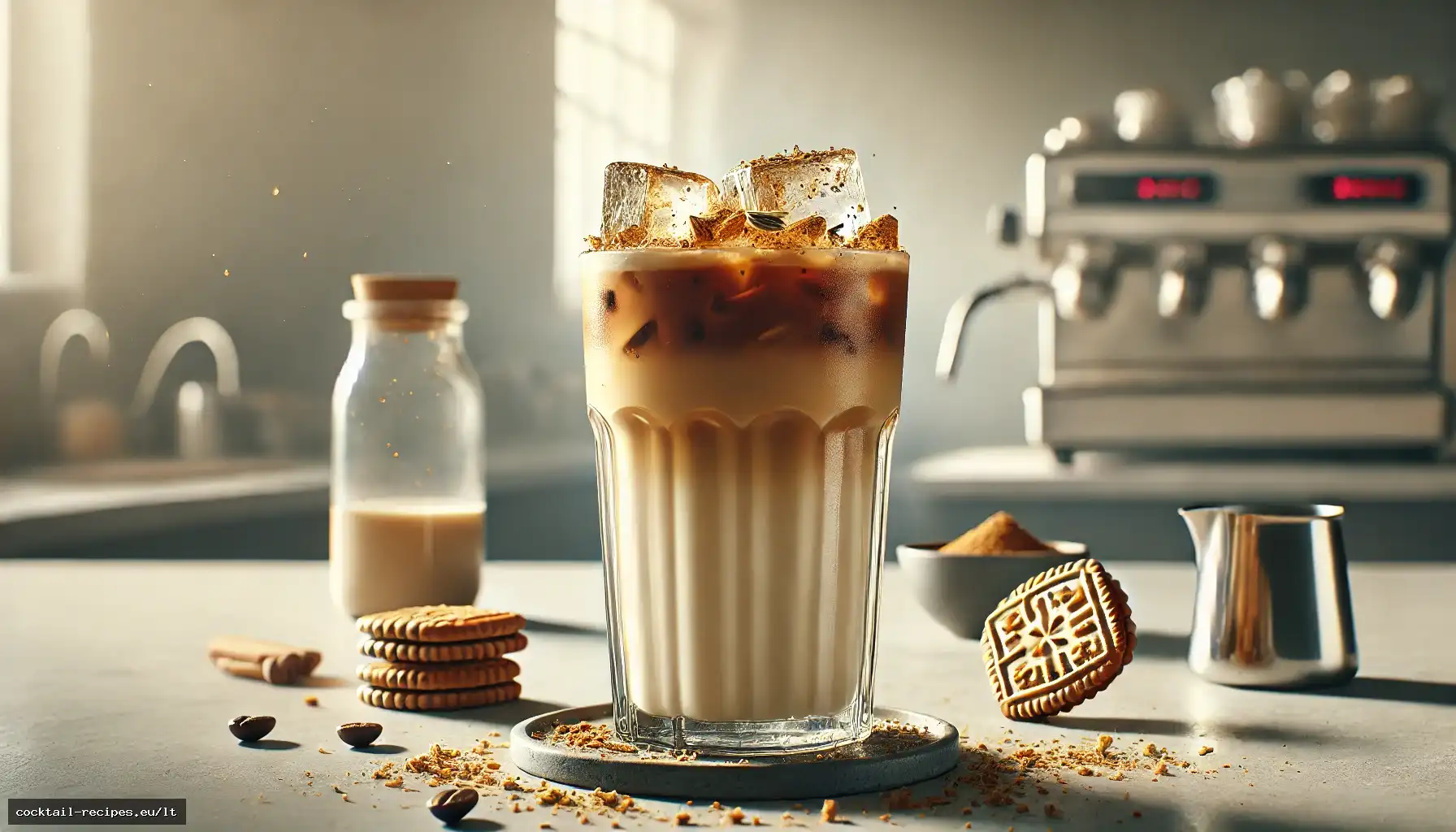 Kardamono Biscoff Ledinė Latte