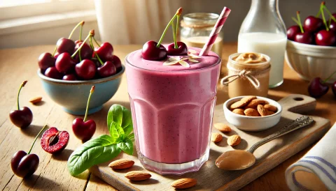 Smoothie de Cereja e Amêndoa