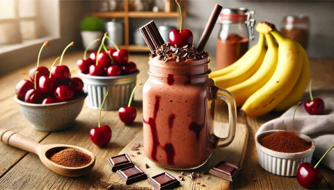 Smoothie Bomba de Chocolate e Cereja