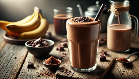 Batido de Proteínas de Chocolate y Café