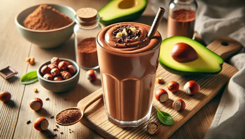 Çikolatalı Fındıklı Avokado Smoothie