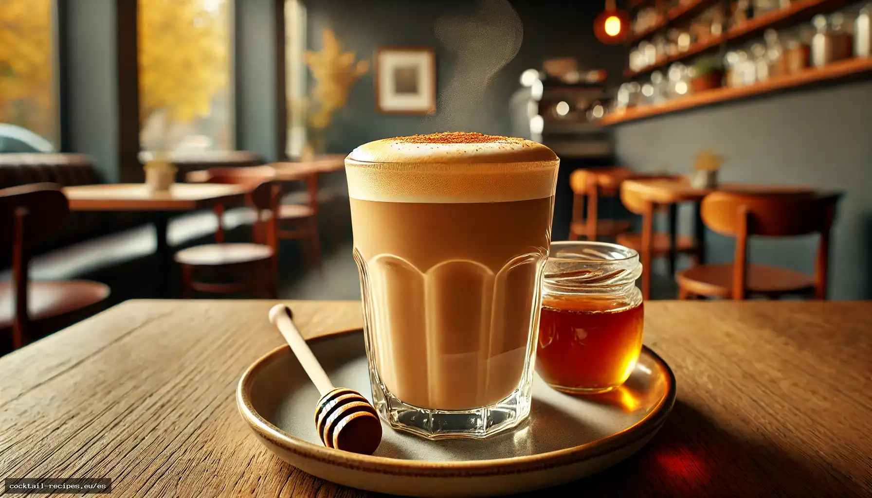 Cortado de Leche de Avena con Miel y Canela