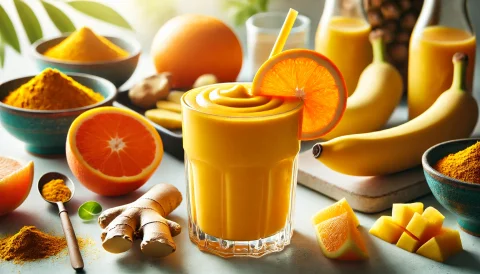 Citrusu un ingvera uzmundrinošais smūtijs