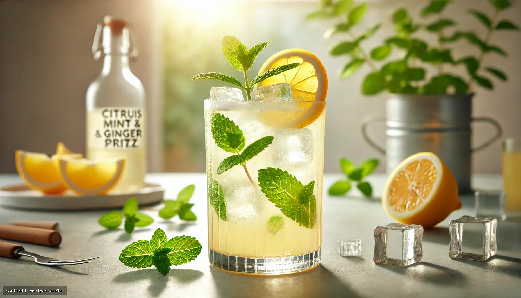 Citrus Mentás és Gyömbéres Spritz