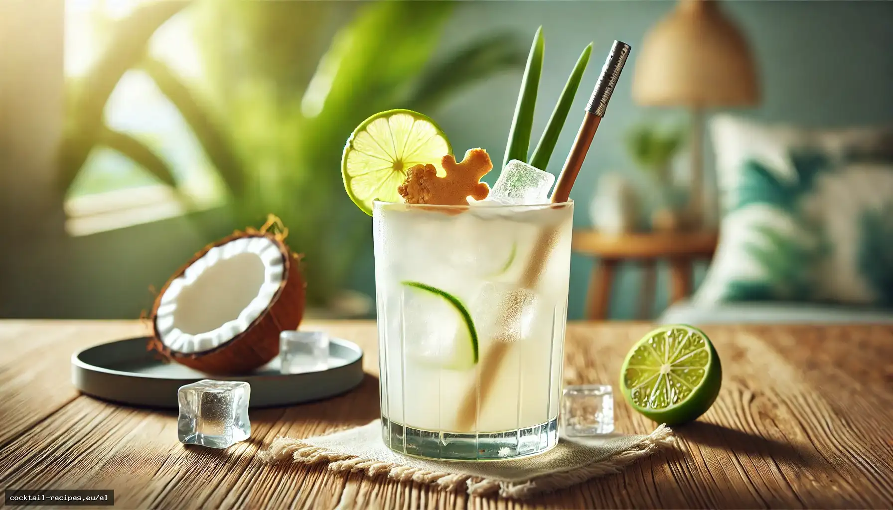 Δροσιστικό Ποτό Καρύδας και Τζίντζερ