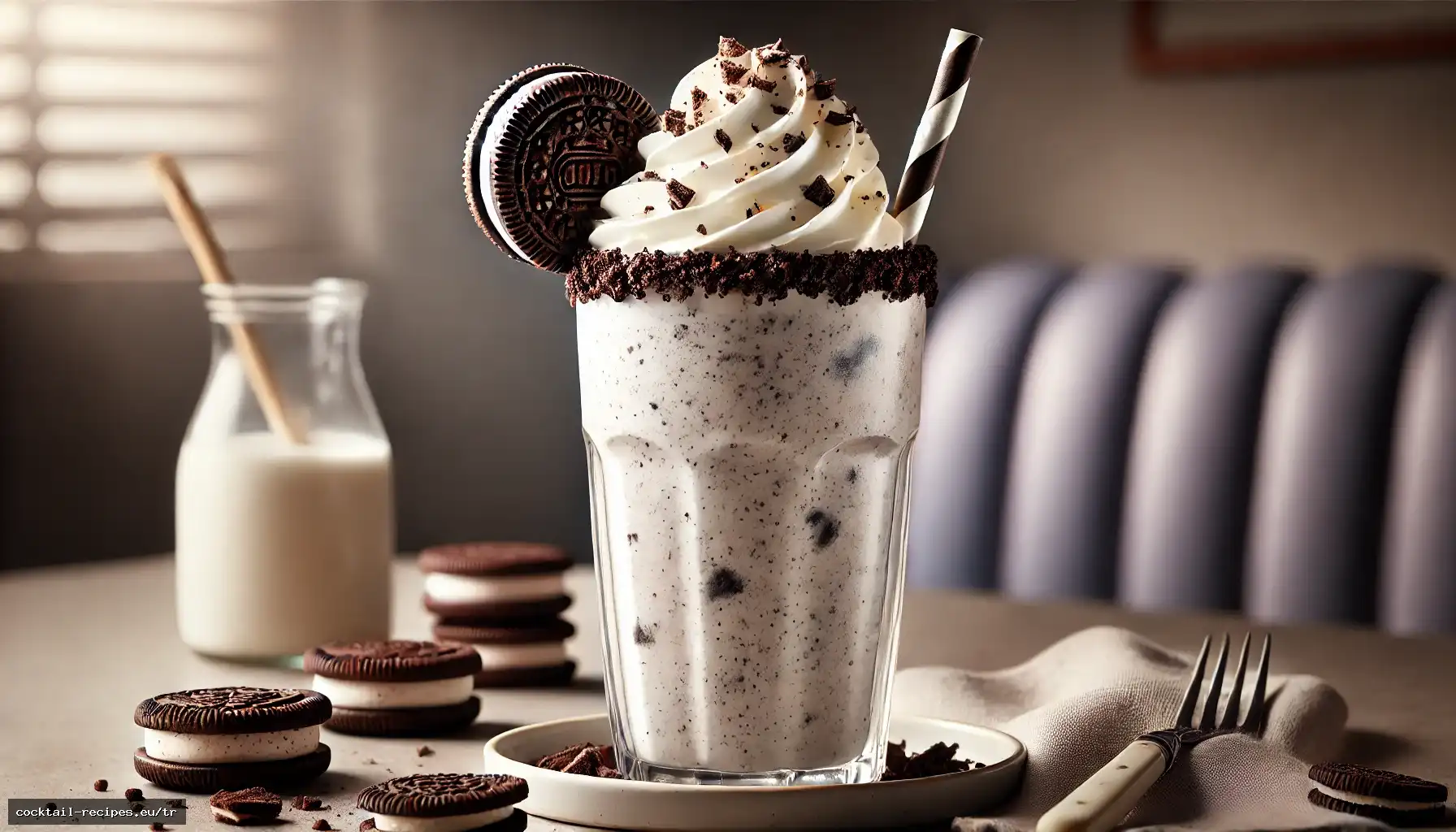 Kurabiyeli ve Kremalı Milkshake