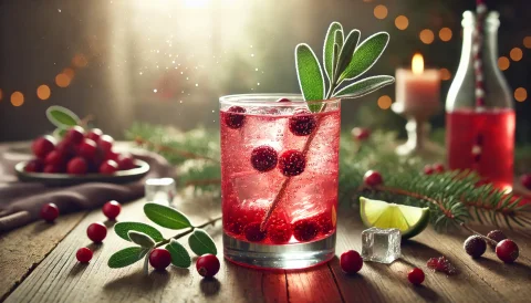 蔓越莓鼠尾草氣泡飲
