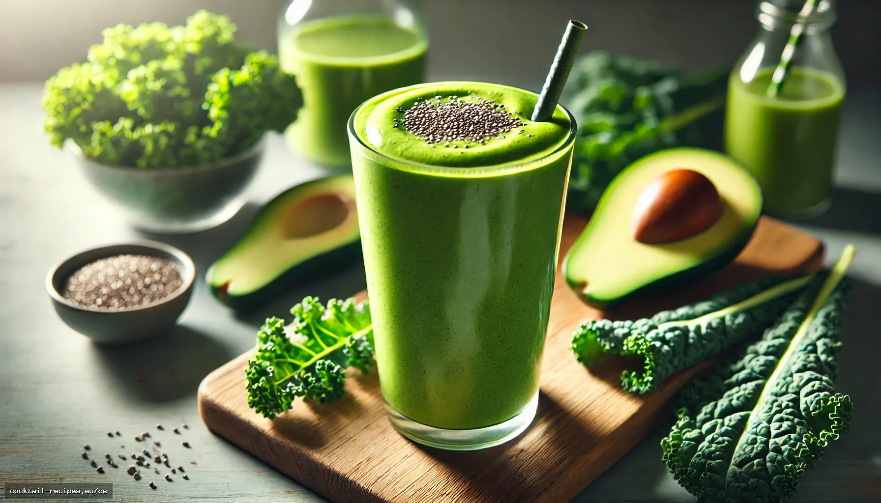 Krémový smoothie z kapusty a avokáda