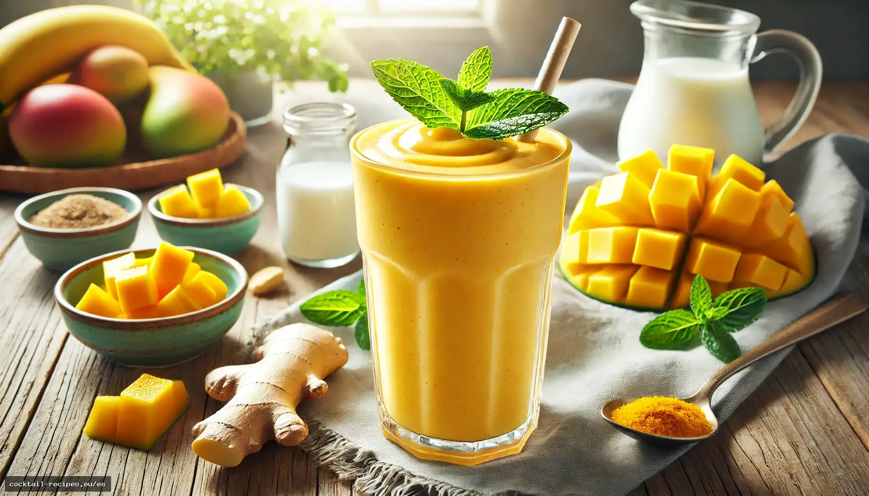 Batido Cremoso de Mango y Jengibre