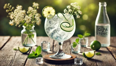 Holunderblüten Gin Tonic