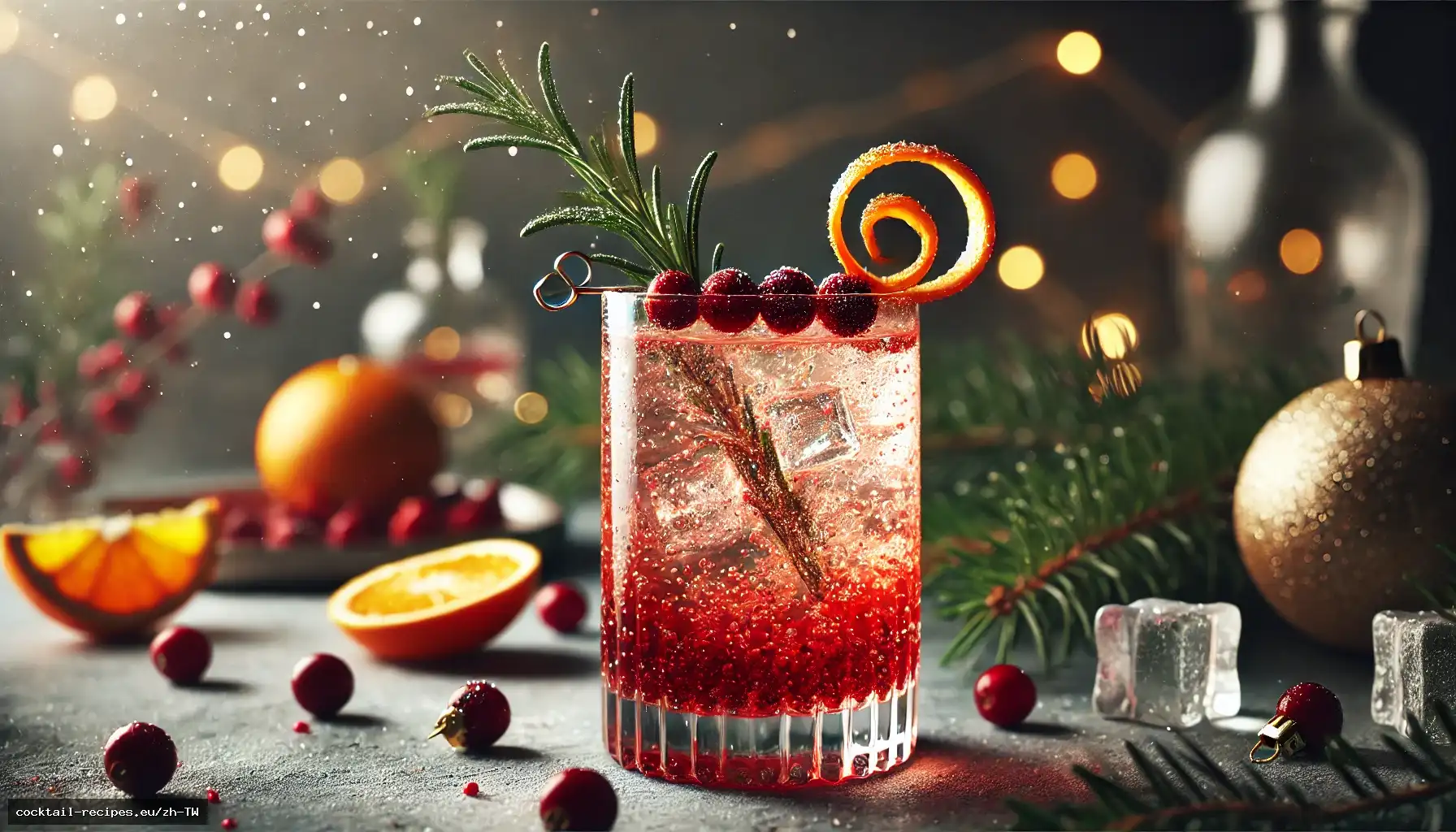 節慶蔓越莓香橙氣泡飲