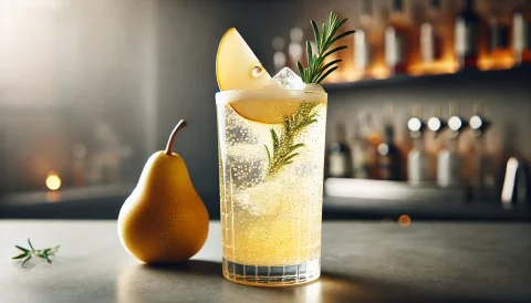 薑梨氣泡飲