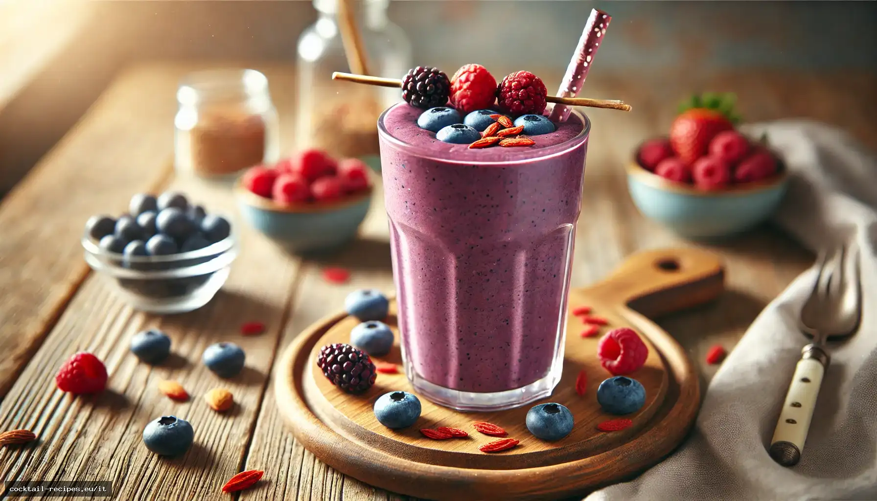 Frullato Energetico con Bacche di Goji e Açaí