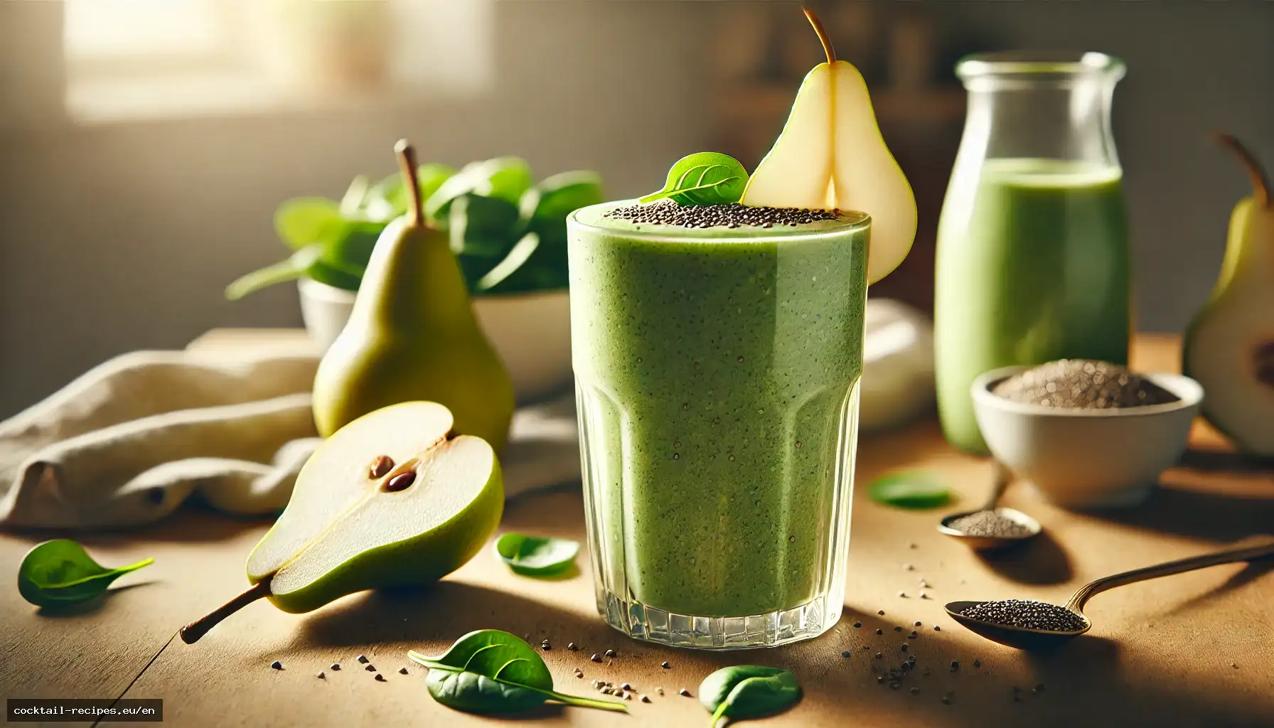 Green Pear and Chia Smoothie