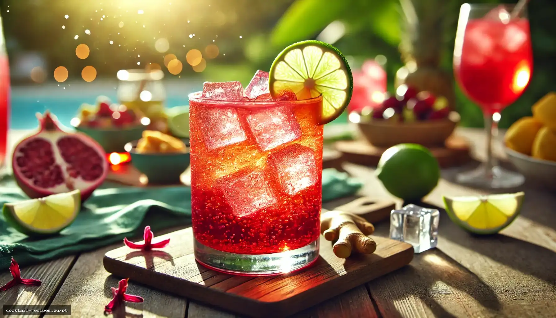 Refresco de Hibisco e Gengibre