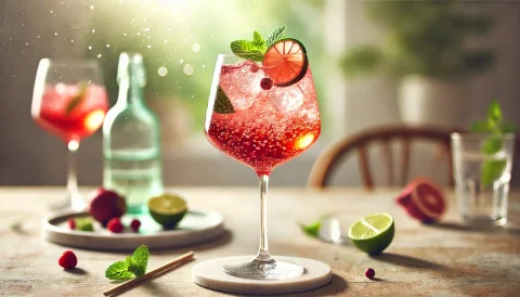 Spritz cu Hibiscus și Ghimbir