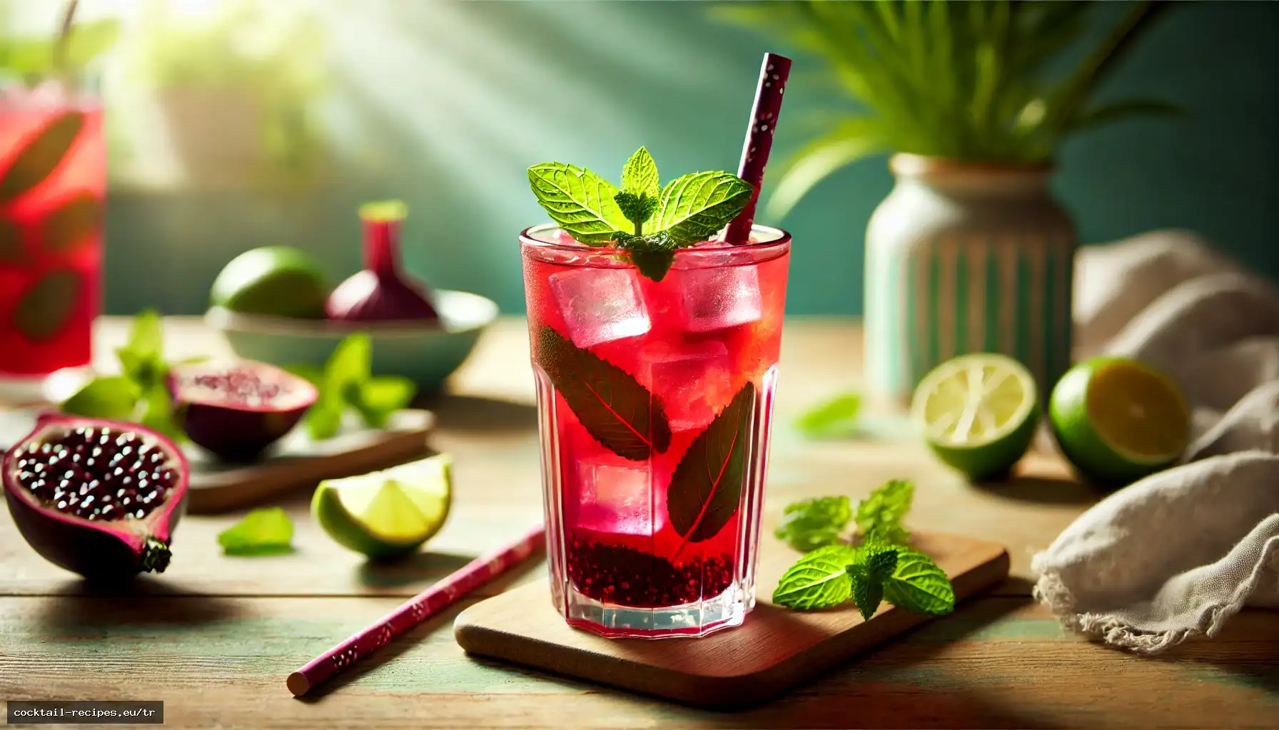 Hibiskuslu Naneli Misket Limonatası