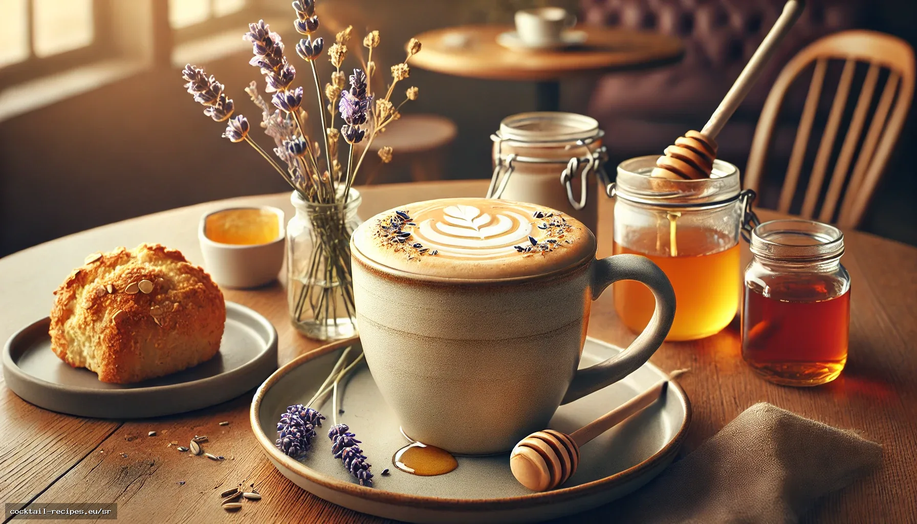 Медени лаванда овсни млечни лате