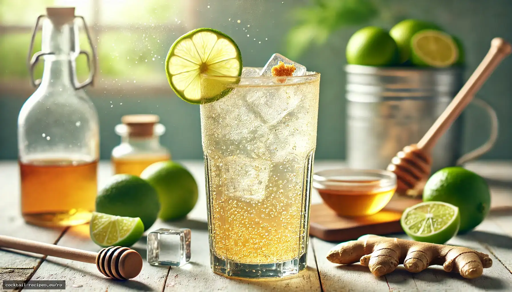 Sparkler cu Miere, Ghimbir și Lime