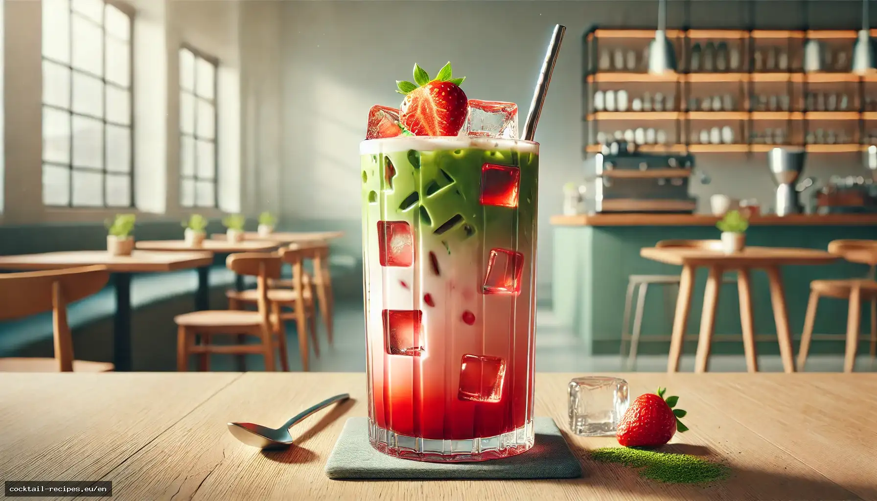 Iced Strawberry Matcha Latte