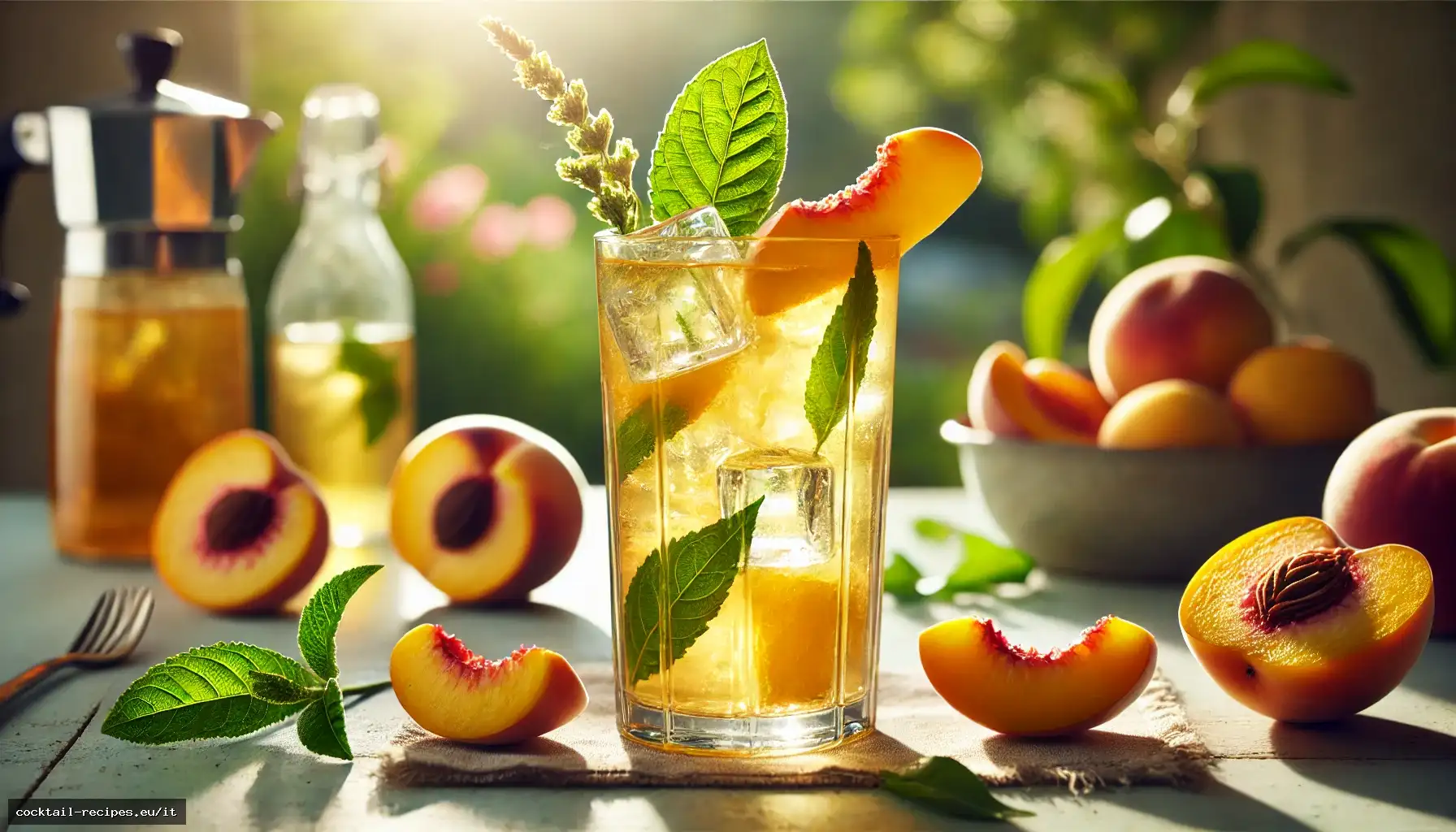 Tè Freddo alla Verbena Odorosa e Pesca