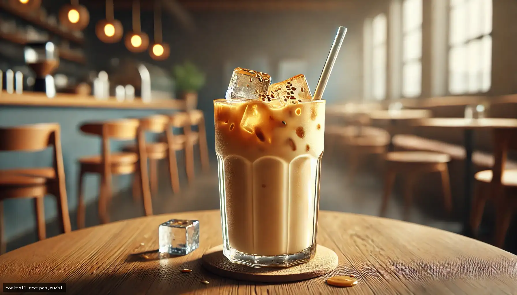 Iced Latte met Ahornsiroop en Tahini