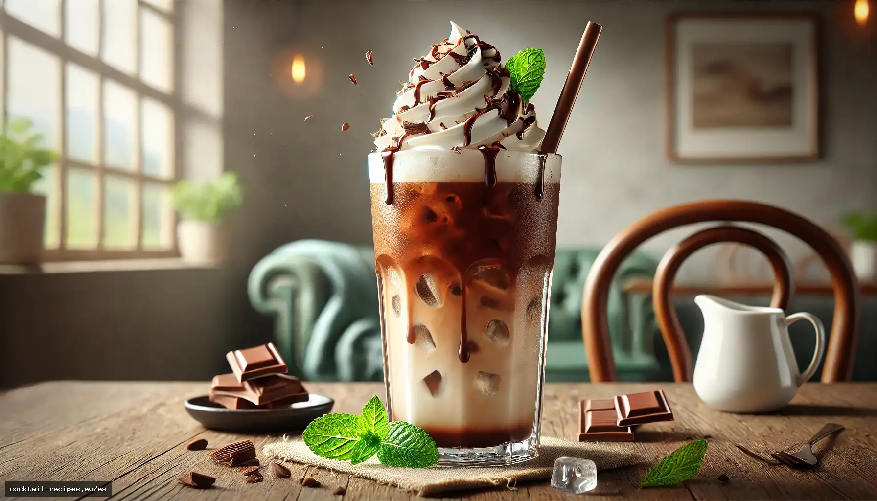 Latte Helado de Menta y Chocolate