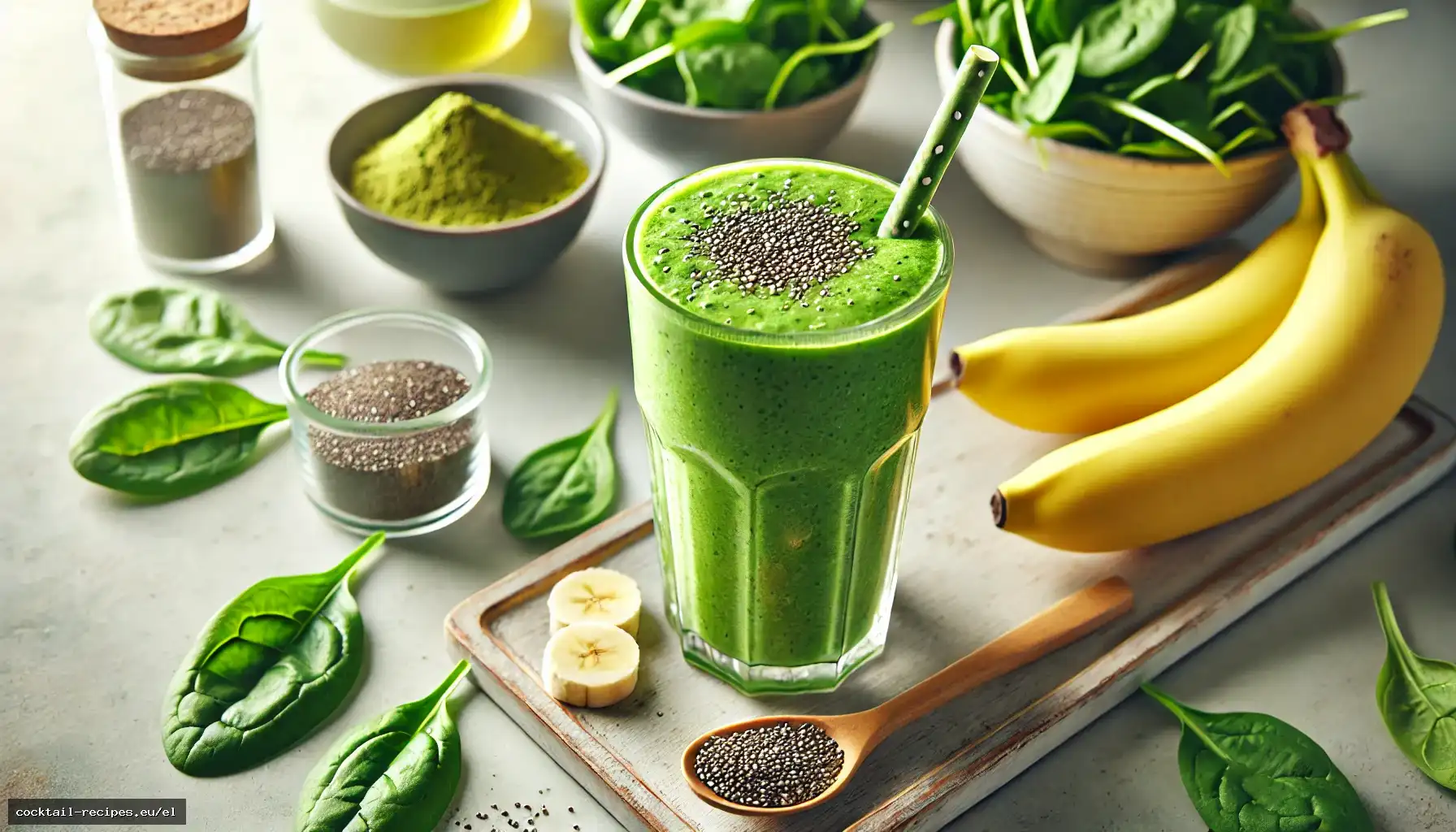 Πρωινό Δυναμωτικό Smoothie Matcha