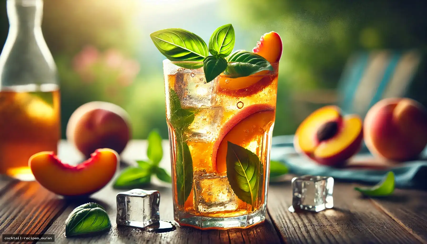 Peach & Basil Iced Tea