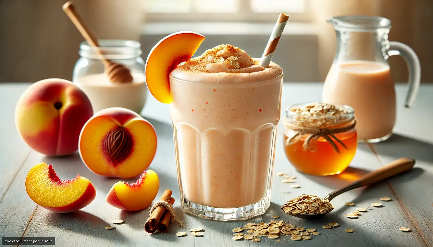 Smoothie crémeux à la pêche et à l'avoine