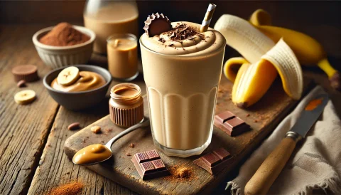 Smoothie με Φυστικοβούτυρο και Σοκολάτα