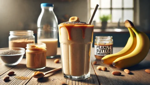 Smoothie Proteico de Manteiga de Amendoim